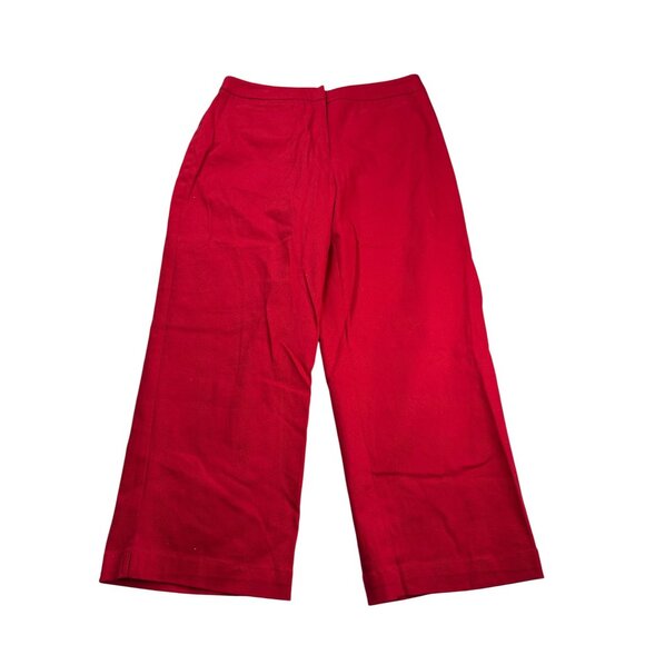 Croft & Barrow Womens Stretch Cropped Pants Size 10 Red Cotton Blend New - Picture 1 of 7